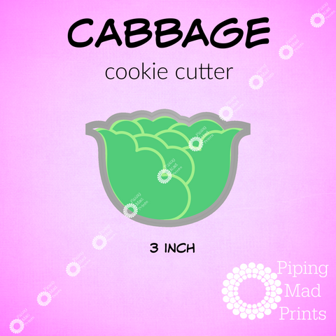 Cabbage 3D Printed Cookie Cutter - 3 inch