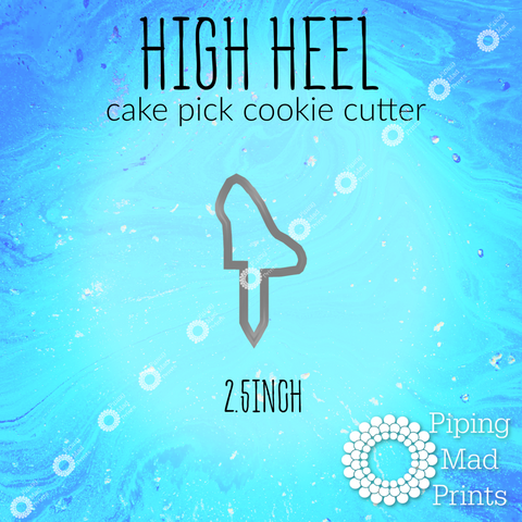 High Heel 3D Printed Cake Pick Cookie Cutter - 2.5inch