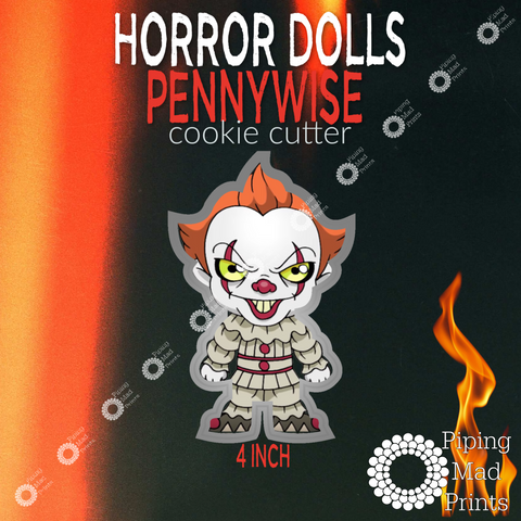 Horror Dolls Pennywise 3D Printed Cookie Cutter - 4 inch