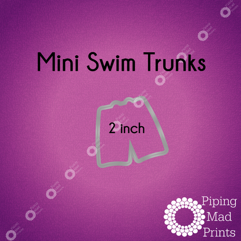 Mini Swim Trunks 3D Printed Cookie Cutter - 2 inch - Piping Mad Prints - Green Bros Collective