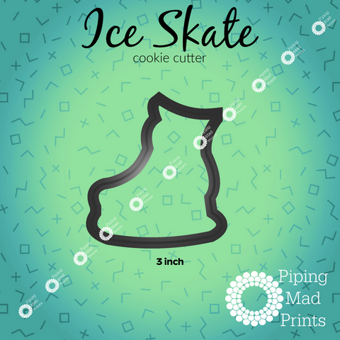 Ice Skate 3D Printed Cookie Cutter - 3 inch