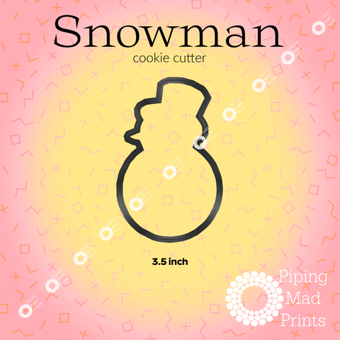 Snowman 3D Printed Cookie Cutter - 3.5 inch