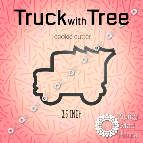 Truck with Tree 3D Printed Cookie Cutter - 3.5 inch