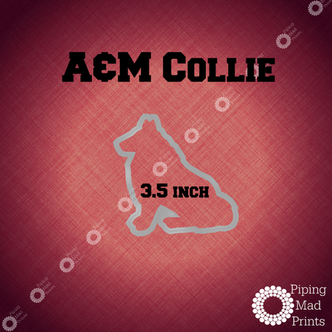 Texas A&M Collie 3D Printed Cookie Cutter - 3.5 inch - Piping Mad Prints - Green Bros Collective