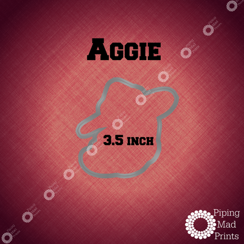 Texas A&M Aggie 3D Printed Cookie Cutter - 3.5 inch - Piping Mad Prints - Green Bros Collective