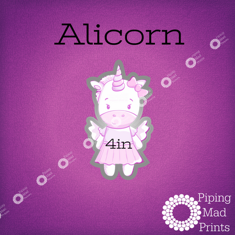 Alicorn 3D Printed Cookie Cutter - 4 inch
