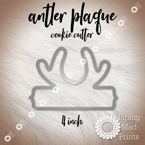 Antler Plaque 3D Printed Cookie Cutter - 4 inch