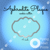 Aphrodite Plaque 3D Printed Cookie Cutter - 4 inch