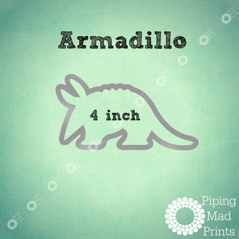 Armadillo 3D Printed Cookie Cutter - 4 inch - Piping Mad Prints - Green Bros Collective