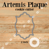 Artemis Plaque 3D Printed Cookie Cutter - 4 inches