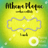 Athena Plaque 3D Printed Cookie Cutter - 5 inches