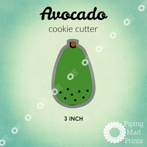 Avocado 3D Printed Cookie Cutter - 3 inch