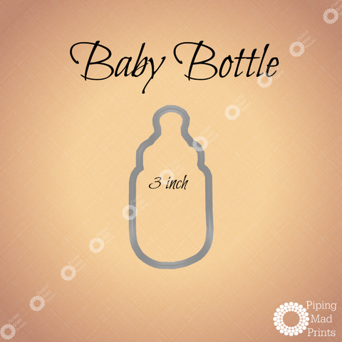 Baby Bottle 3D Printed Cookie Cutter - 3 inch - Piping Mad Prints - Green Bros Collective