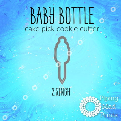 Baby Bottle 3D Printed Cake Pick Cookie Cutter - 2.5 inch