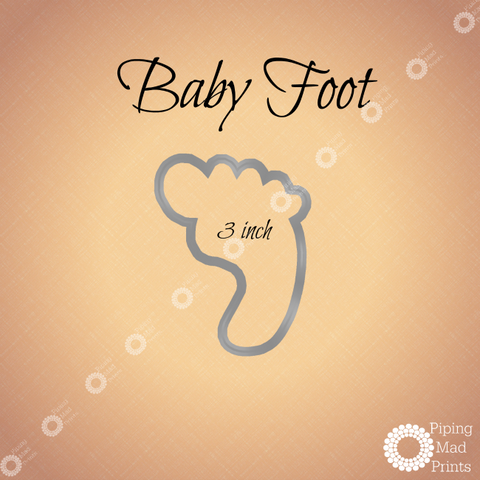 Baby Foot 3D Printed Cookie Cutter - 3 inch - Piping Mad Prints - Green Bros Collective