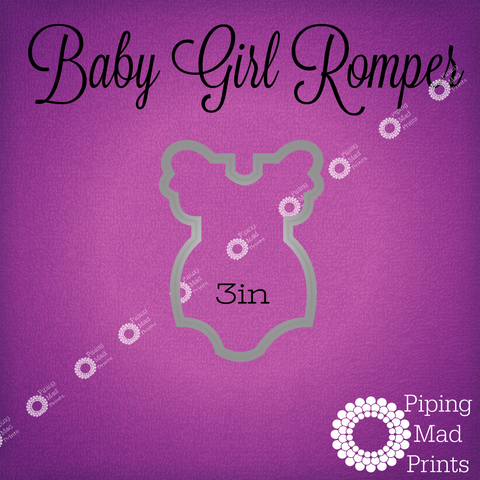 Baby Girl Romper 3D Printed Cookie Cutter -3 inch