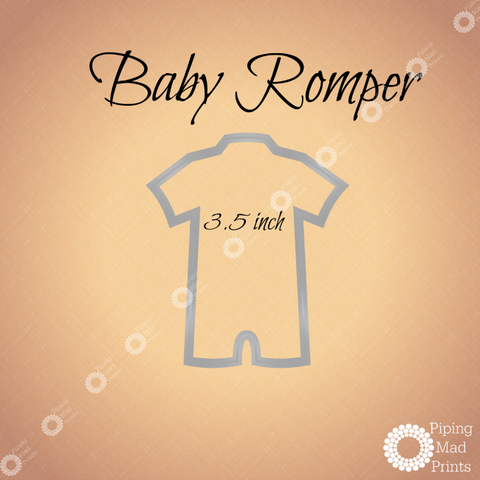Baby Romper 3D Printed Cookie Cutter - 3.5 inch - Piping Mad Prints - Green Bros Collective