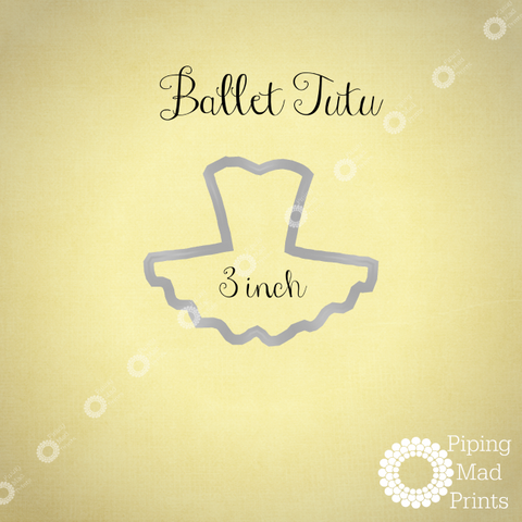 Ballet Tutu 3D Printed Cookie Cutter - 3 inch - Piping Mad Prints - Green Bros Collective