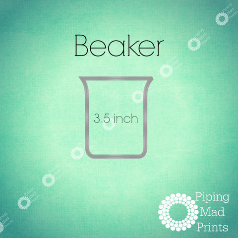 Beaker 3D Printed Cookie Cutter - 3.5 inch - Piping Mad Prints - Green Bros Collective