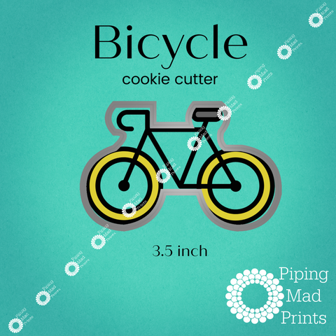 Bicycle 3D Printed Cookie Cutter - 3.5 inch