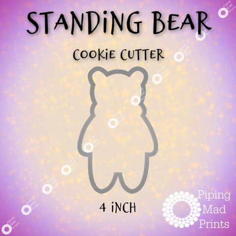 Standing Bear 3D Printed Cookie Cutter - 4 inch