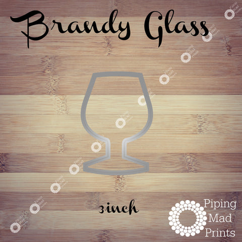 Brandy Glass 3D Printed Cookie Cutter - 3 inch