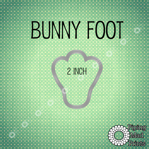 Bunny Foot 3D Printed Cookie Cutter - 2 inch - Piping Mad Prints - Green Bros Collective