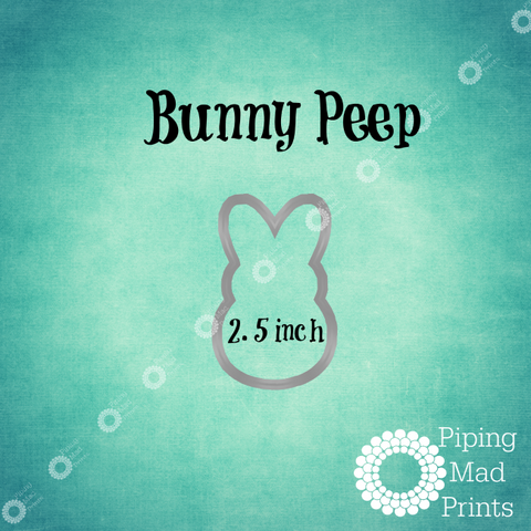 Bunny Peep 3D Printed Cookie Cutter - 2.5 inch - Piping Mad Prints - Green Bros Collective