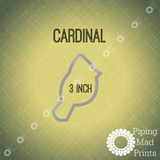 Cardinal Bird 3D Printed Cookie Cutter - 3 inch - Piping Mad Prints - Green Bros Collective