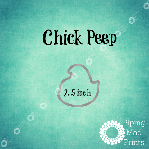 Chick Peep 3D Printed Cookie Cutter - 2.5 inch - Piping Mad Prints - Green Bros Collective