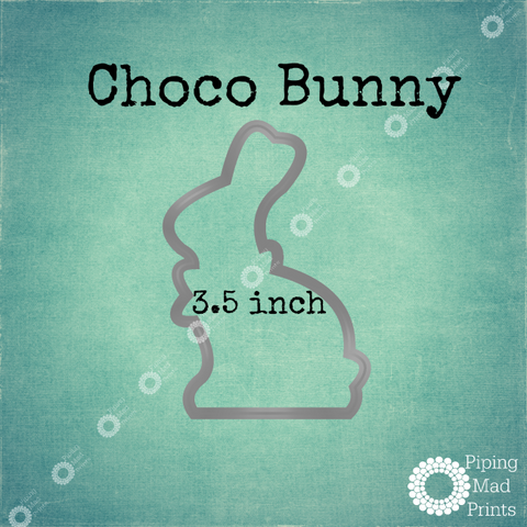 Choco Bunny 3D Printed Cookie Cutter - 3.5 inch - Piping Mad Prints - Green Bros Collective