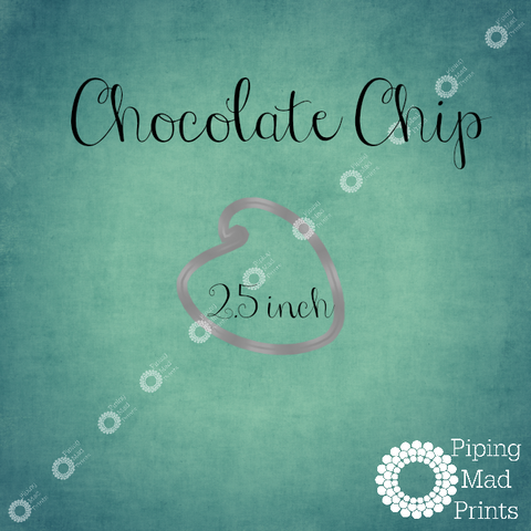 Chocolate Chip 3D Printed Cookie Cutter - 2 inch - Piping Mad Prints - Green Bros Collective