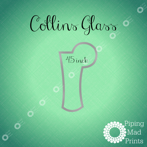 Collins Glass 3D Printed Cookie Cutter - 4.5 inch - Piping Mad Prints - Green Bros Collective