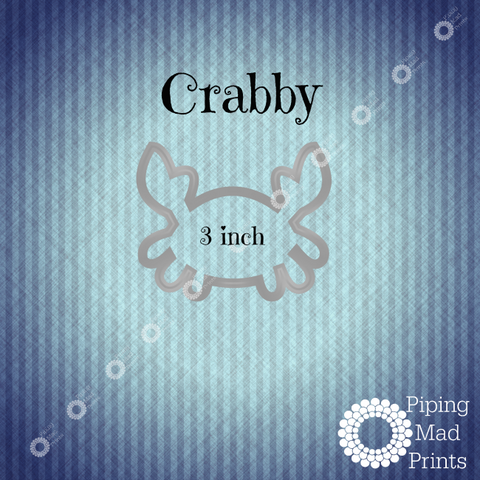 Crabby 3D Printed Cookie Cutter - 3 inch - Piping Mad Prints - Green Bros Collective