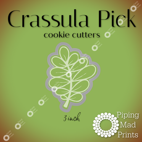 Crassula Pick 3D Printed Cookie Cutter - 3 inch