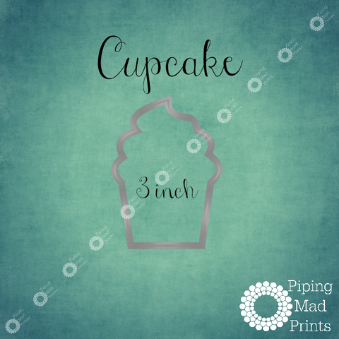 Cupcake 3D Printed Cookie Cutter - Piping Mad Prints - Green Bros Collective