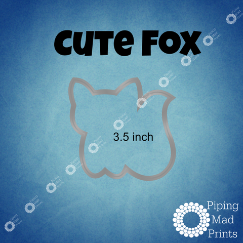 Cute Fox 3D Printed Cookie Cutter - 3.5 inch - Piping Mad Prints - Green Bros Collective