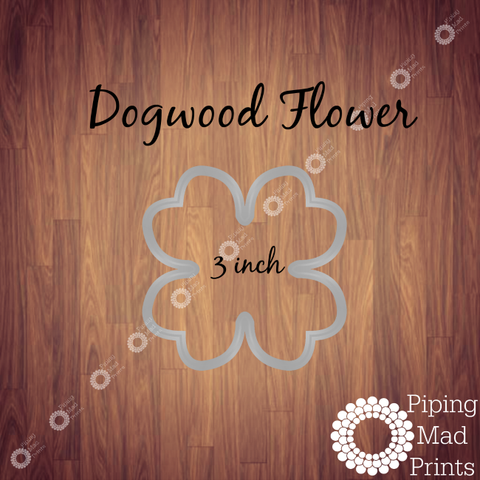 Dogwood Flower 3D Printed Cookie Cutter - 3 inch - Piping Mad Prints - Green Bros Collective
