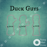Duck Guys 3D Printed Cookie Cutter Set of 3 - 4 inch