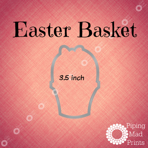 Easter Basket 3D Printed Cookie Cutter - 3.5 inch - Piping Mad Prints - Green Bros Collective