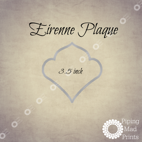 Eirenne Plaque 3D Printed Cookie Cutter - 3.5 inch - Piping Mad Prints - Green Bros Collective