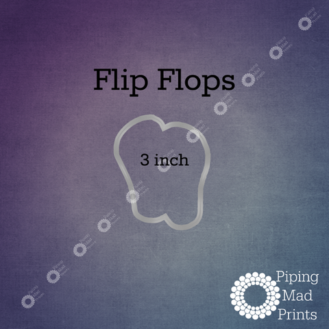 Flip Flops 3D Printed Cookie Cutter - 3 inch - Piping Mad Prints - Green Bros Collective