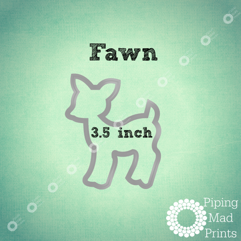 Fawn 3D Printed Cookie Cutter - 3.5 inch - Piping Mad Prints - Green Bros Collective