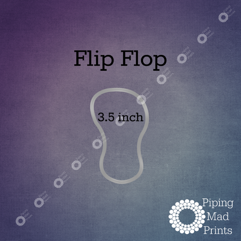 Flip Flop 3D Printed Cookie Cutter - 3.5 inch - Piping Mad Prints - Green Bros Collective