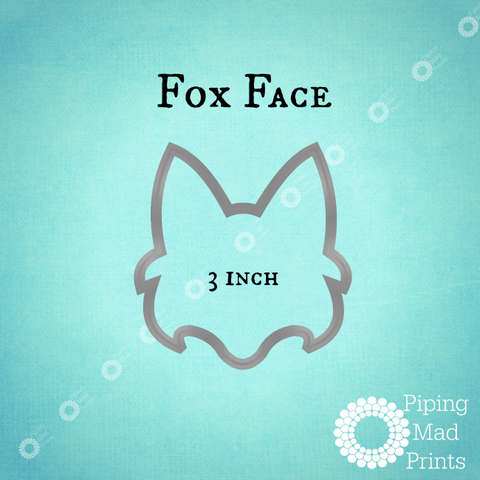 Fox Face 3D Printed Cookie Cutter - 3 inch - Piping Mad Prints - Green Bros Collective