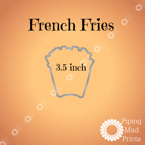 French Fries 3D Printed Cookie Cutter - 3.5 inch - Piping Mad Prints - Green Bros Collective