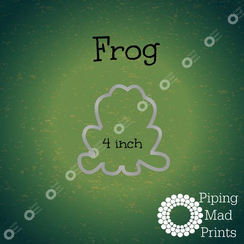 Frog 3D Printed Cookie Cutter - 4 inch - Piping Mad Prints - Green Bros Collective