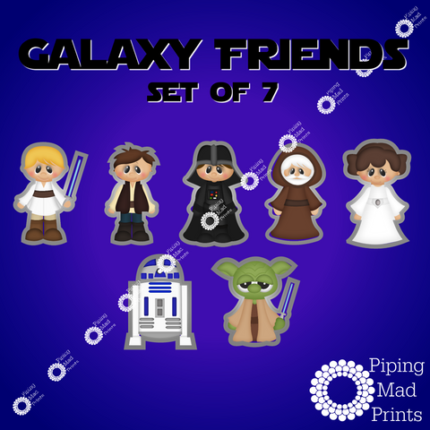 Galaxy Friends 3D Printed Cookie Cutter Set of 7