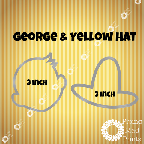 George & Yellow Hat Cookie Cutter Set of 2