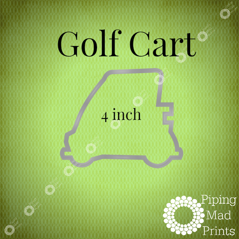 Golf Cart 3D Printed Cookie Cutter - 4 inch - Piping Mad Prints - Green Bros Collective